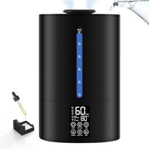 Black Ultrasonic Cool Mist Humidifier with Digital Display